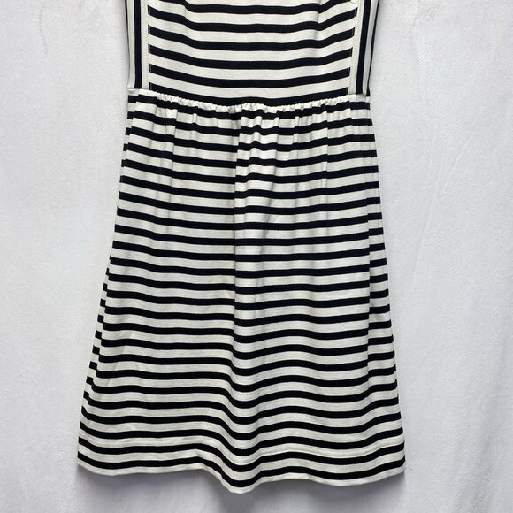 Madewell Afternoon Stripe Sleeveless A-Line Dress Women XS Black-White Back Zip - Picture 12 of 13